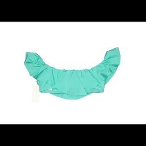 Trina Turk swimsuit in Aqua SZ 6 bikini top ruffled swimwear vactioncore